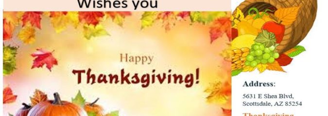 Thanksgiving Day Service – Thursday, November 22, 2018 at 10:30 Am